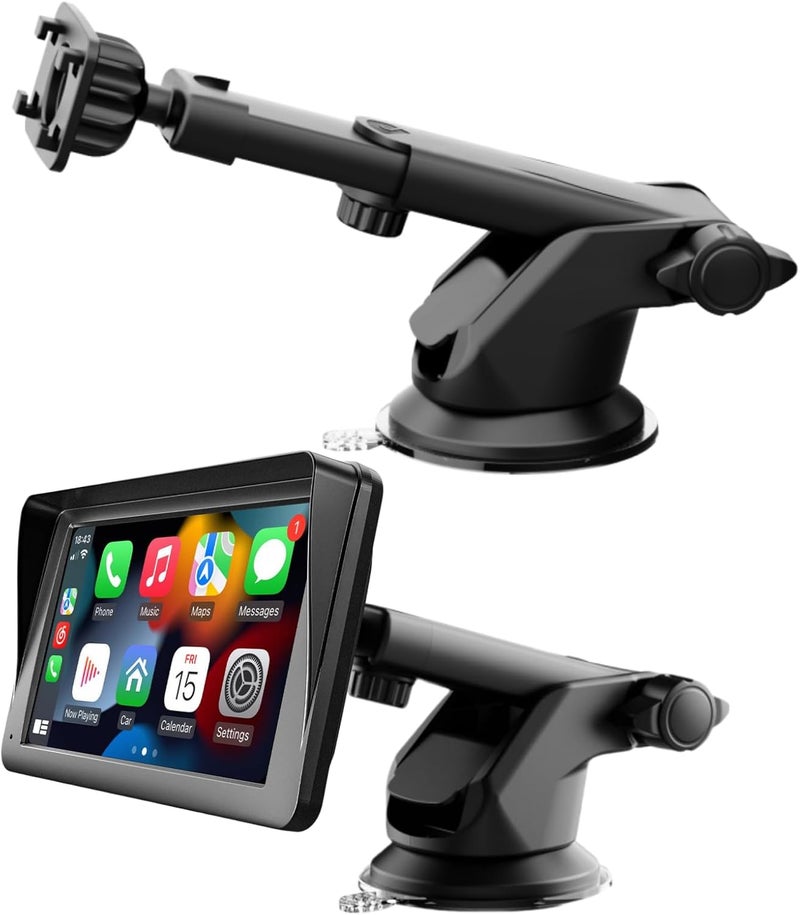 Epronic Carplay Screen Mount, Bendable Flexible Dashboard Suction Cup Bracket for 7Inch 9Inch 9.3 Inch 10.26 Inch Portable Car Play Windshield GPS Mount Phone Holder - Image 1